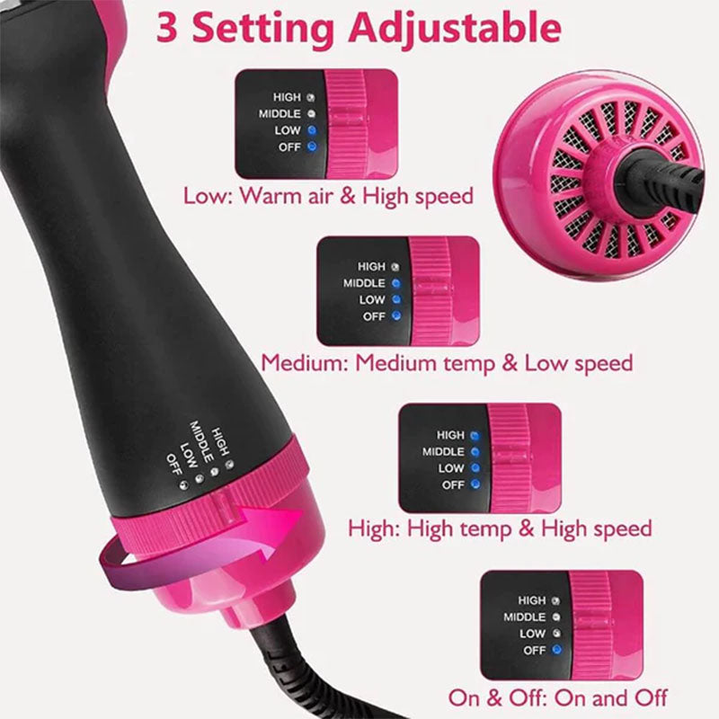 One-Step Hair Dryer Brush Volumizer Hot Air Brush Blow Dryer Brush for Straightening Curling