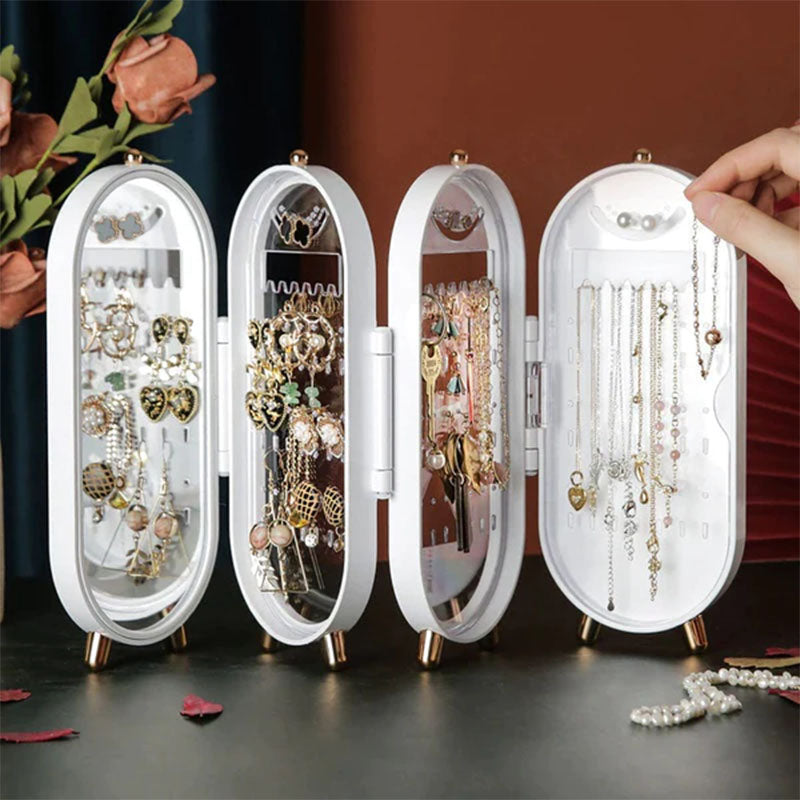 ROYALE FOLDABLE JEWELRY ORGANIZER & MIRROR